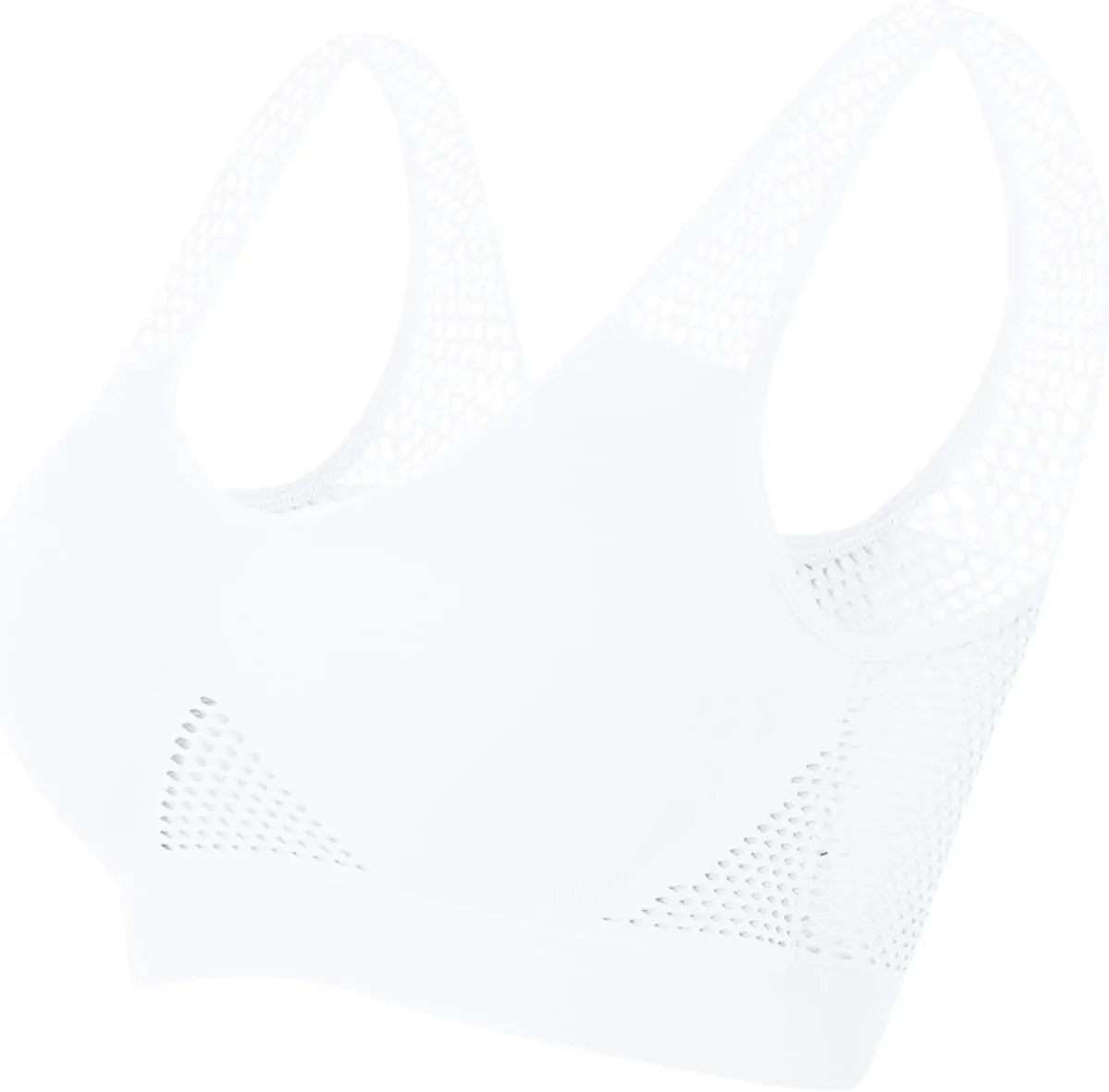 Women's Sports Bra with Mesh Comfort Supportive Exercise Stretchy Breathable Activewear Lightweight Sports Bralette