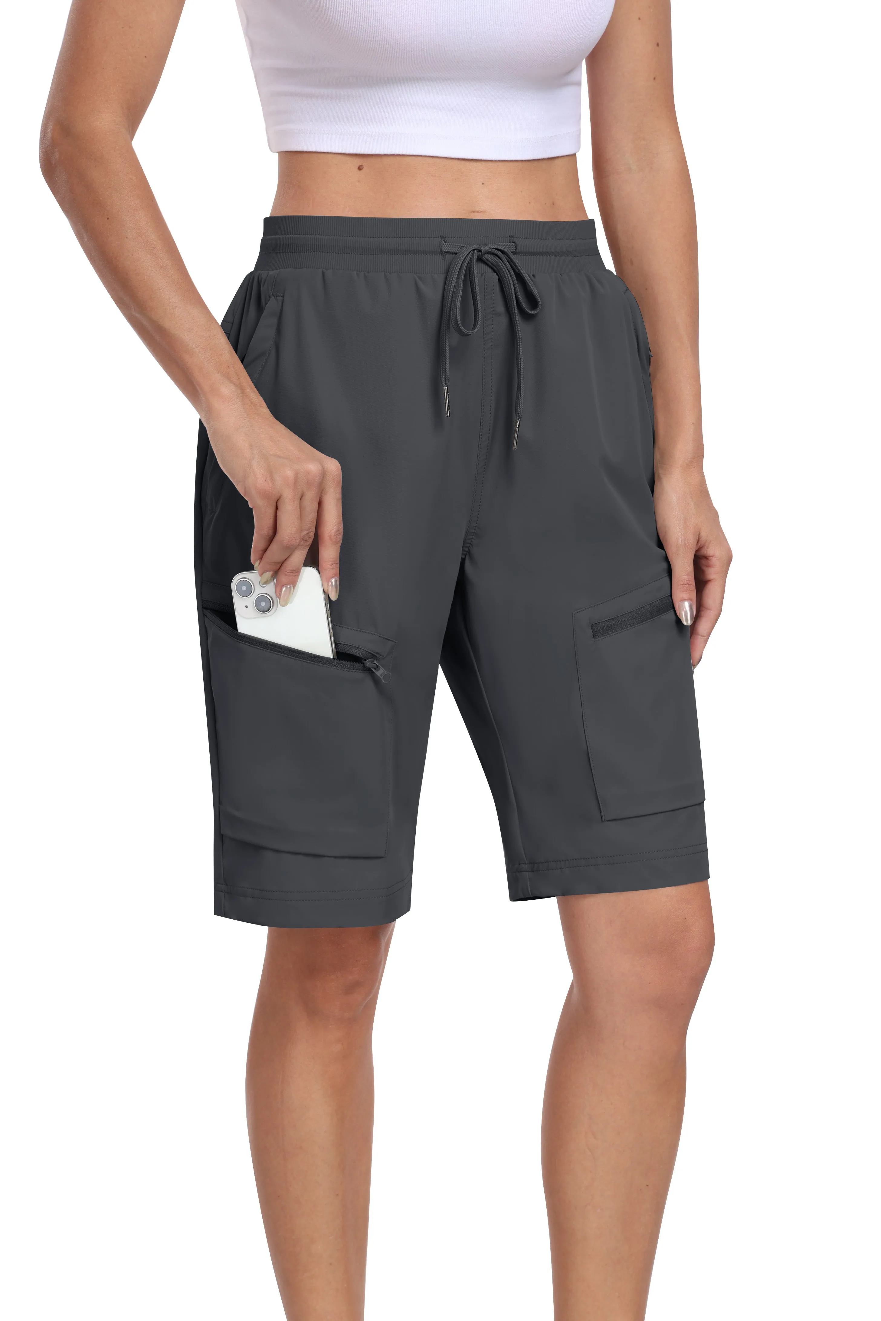Women's summer outdoor hiking 10-inch shorts