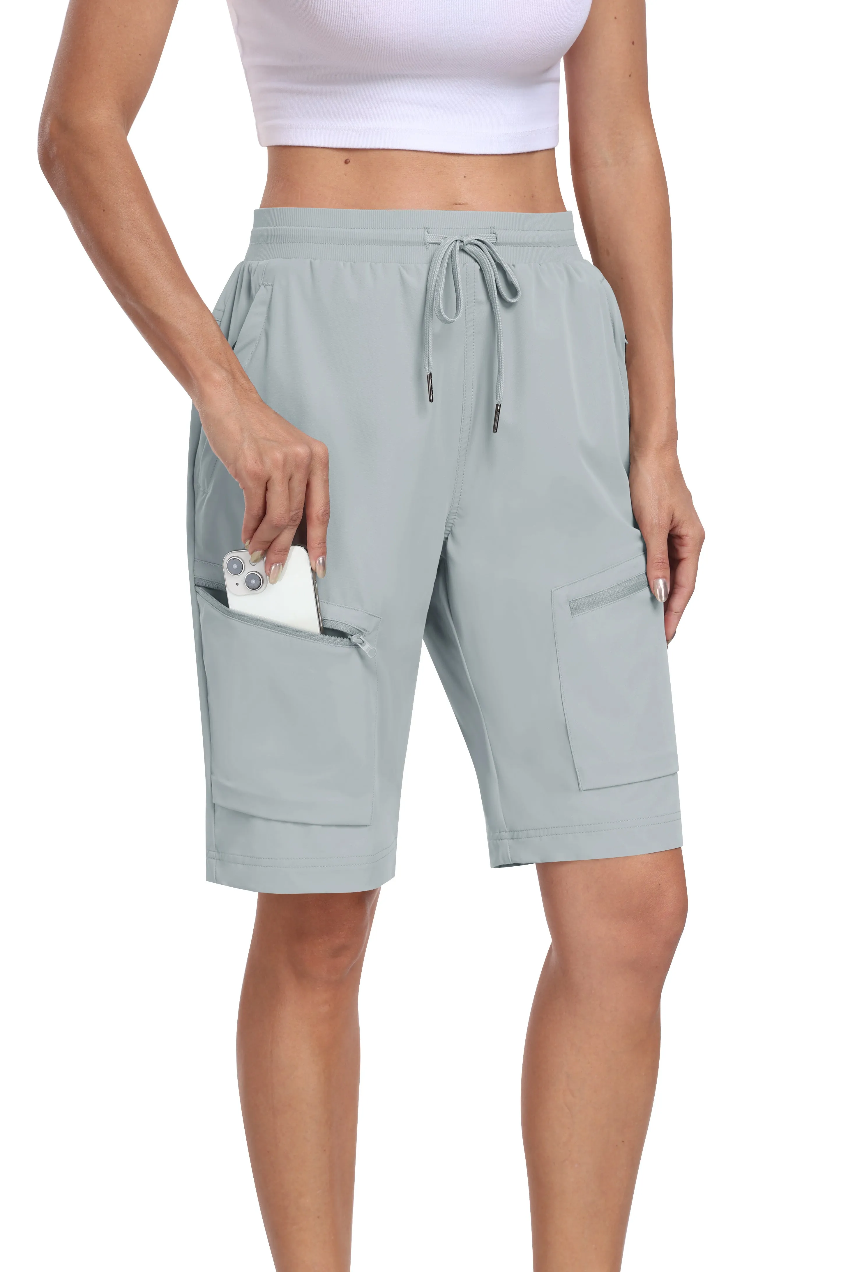 Women's summer outdoor hiking 10-inch shorts