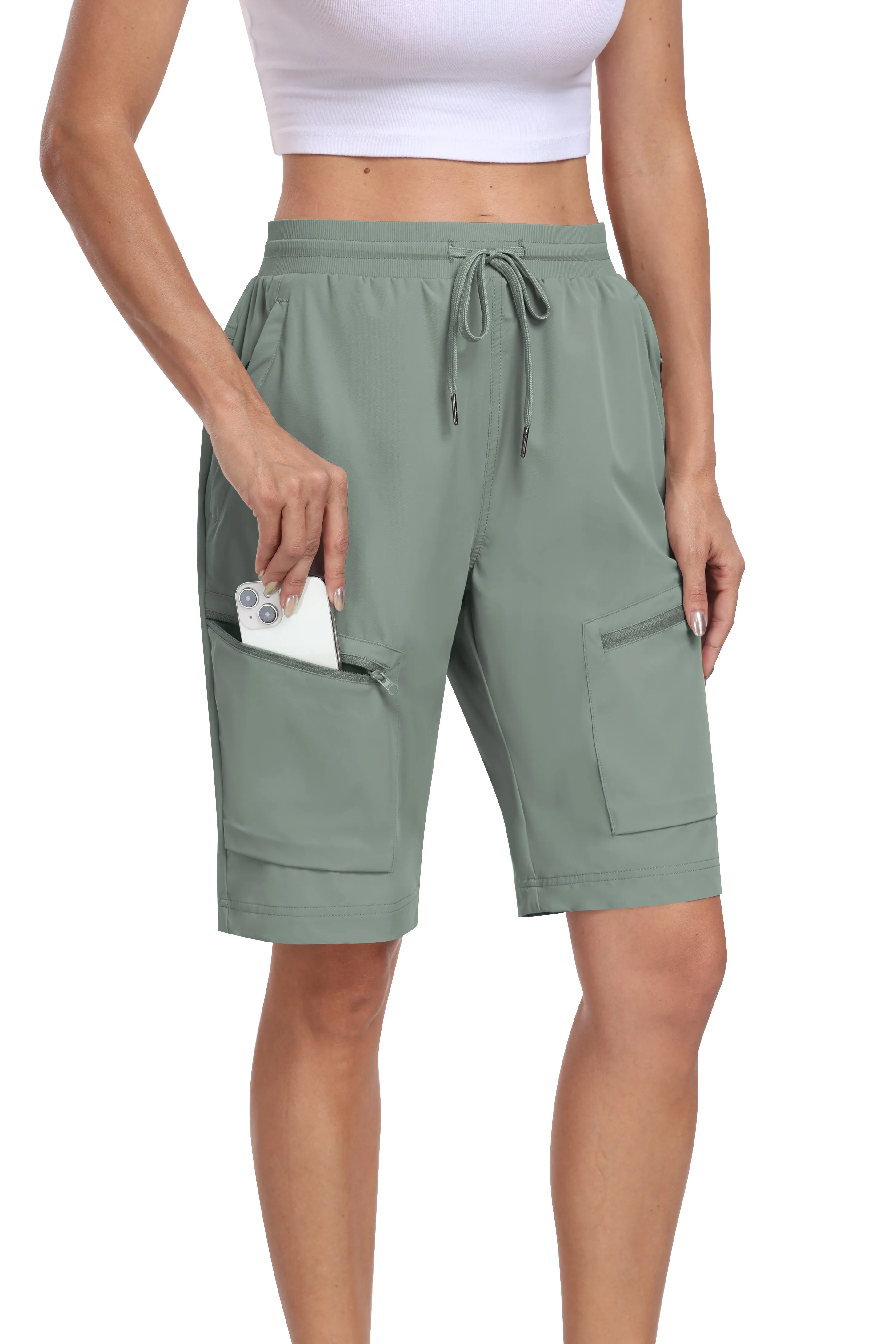 Women's summer outdoor hiking 10-inch shorts