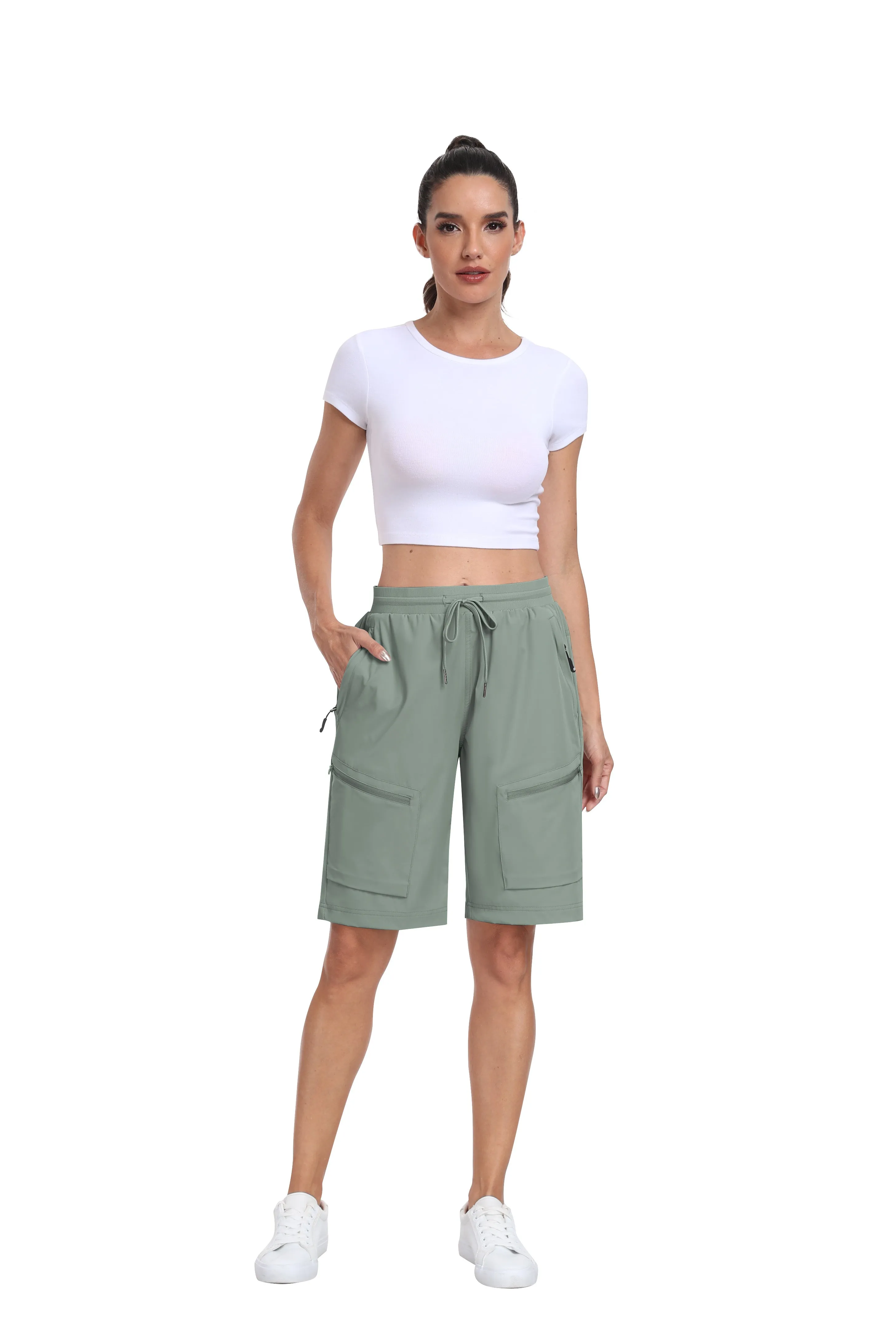 Women's summer outdoor hiking 10-inch shorts