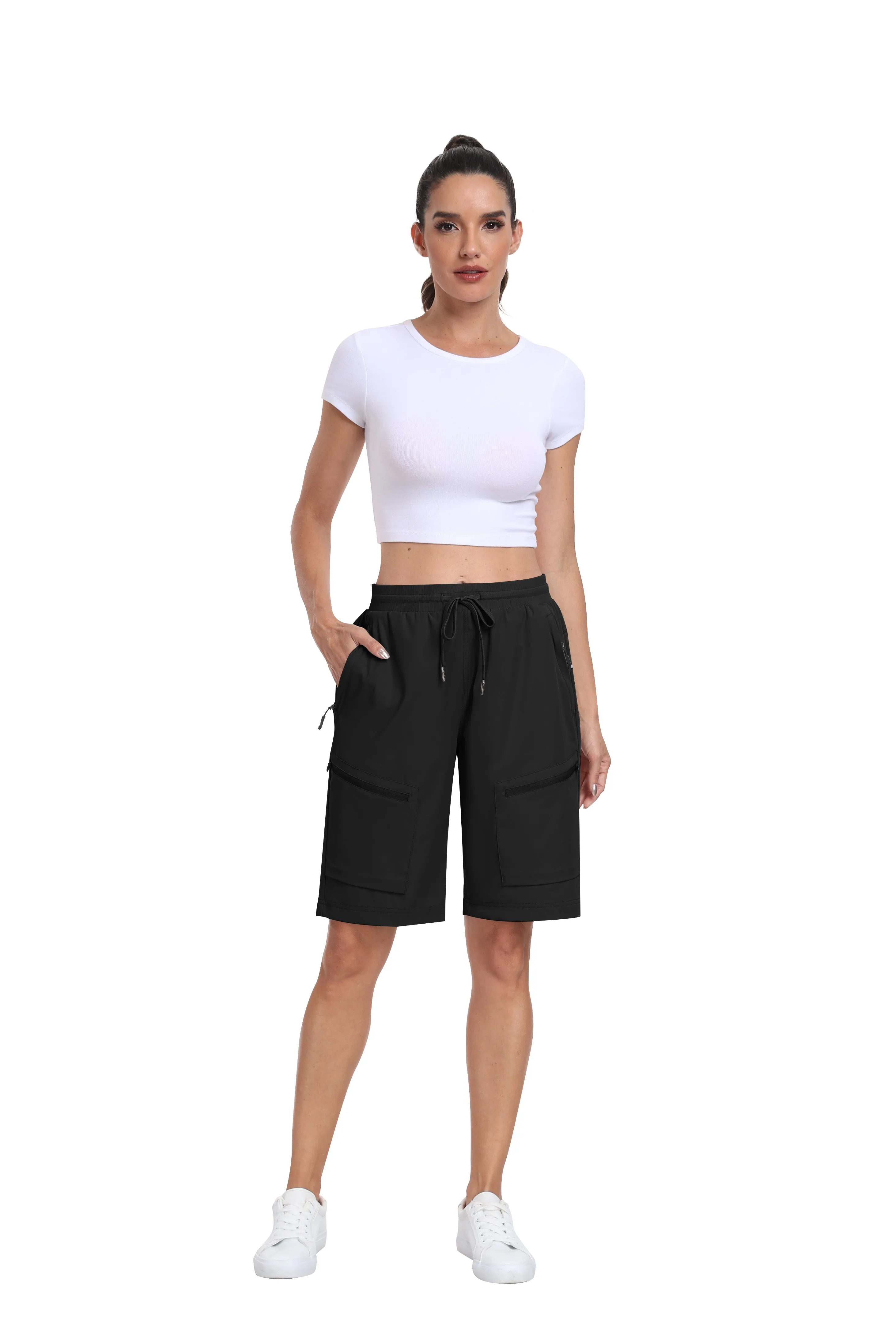 Women's summer outdoor hiking 10-inch shorts