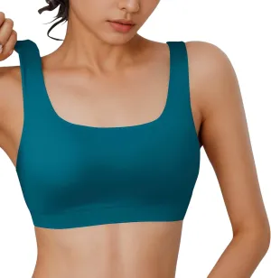 Womens Workout Sports Bras Comfy Athletic Gym Activewear Seamless Bra Stretchy U Back Scoop Neck Yoga Underwear