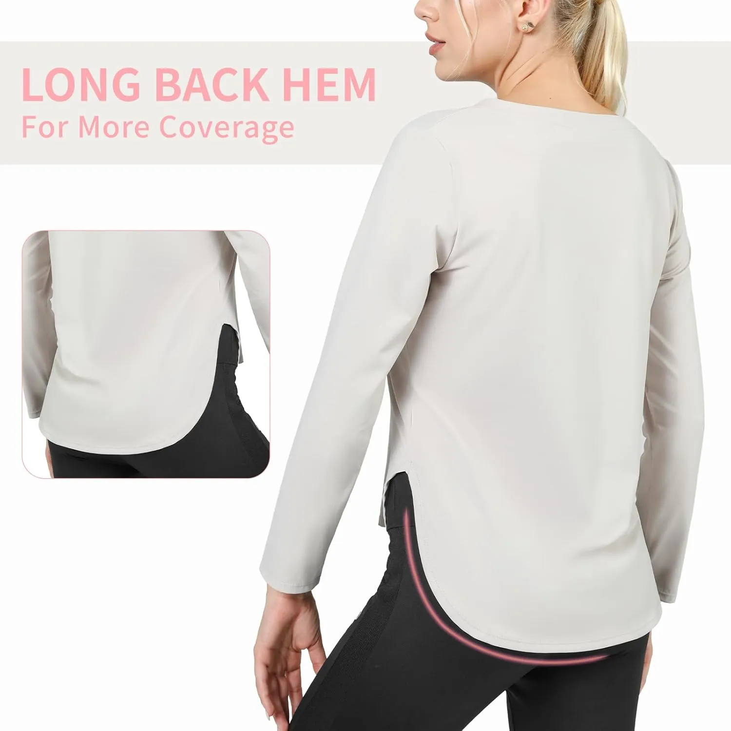 Women's Workout Tops Athletic Running Hiking Yoga Shirts V Neck Quick Dry Moisture Wicking Lightweight Breathable Activewear