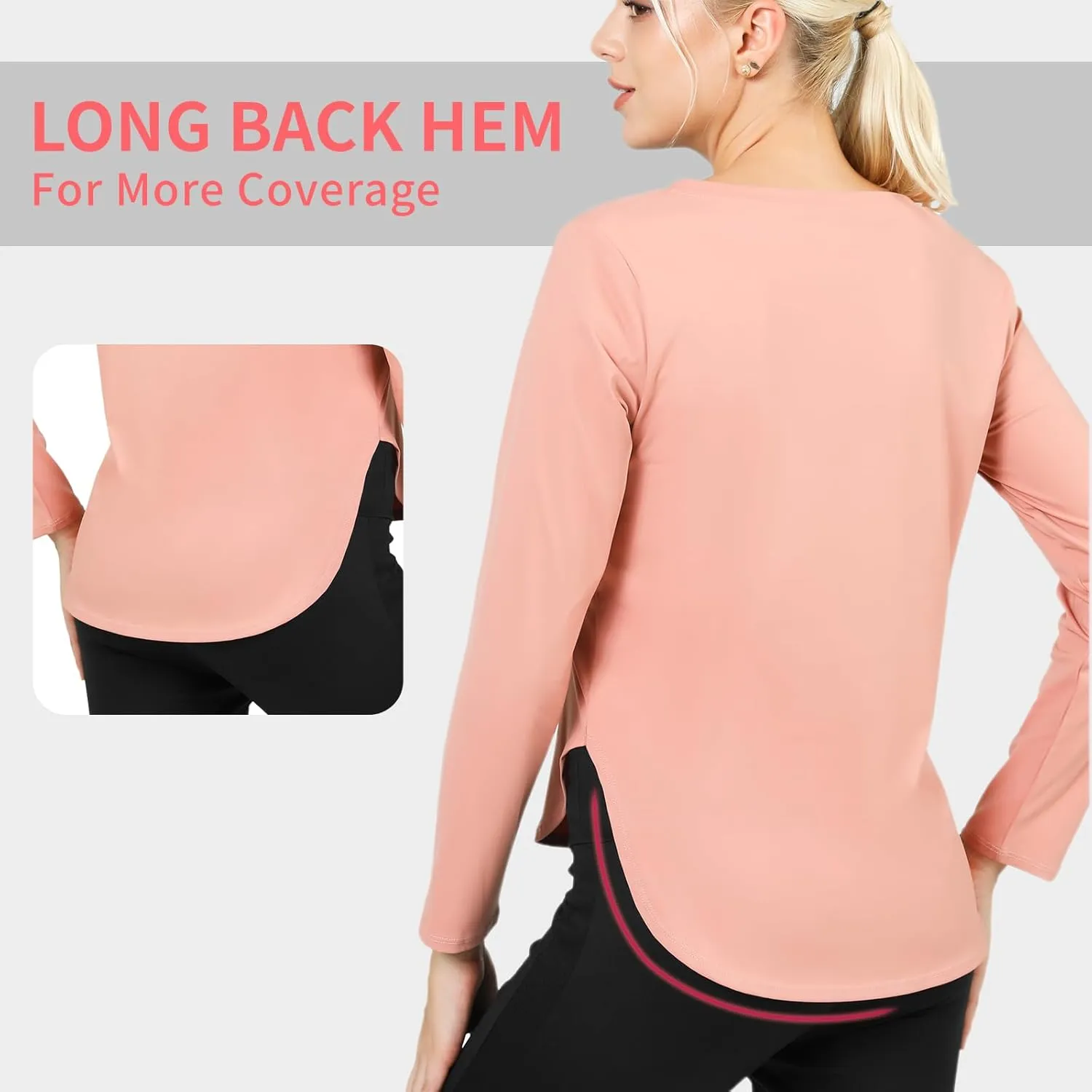 Women's Workout Tops Athletic Running Hiking Yoga Shirts V Neck Quick Dry Moisture Wicking Lightweight Breathable Activewear