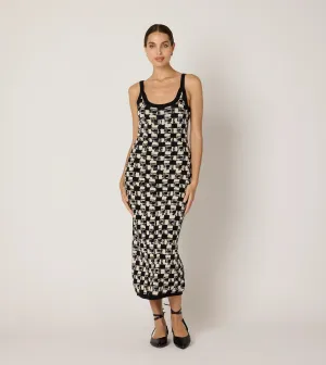 Work Attire Payton Midi Dress | Biarritz Black Subtle Flex Payton Midi Dress | Biarritz Black