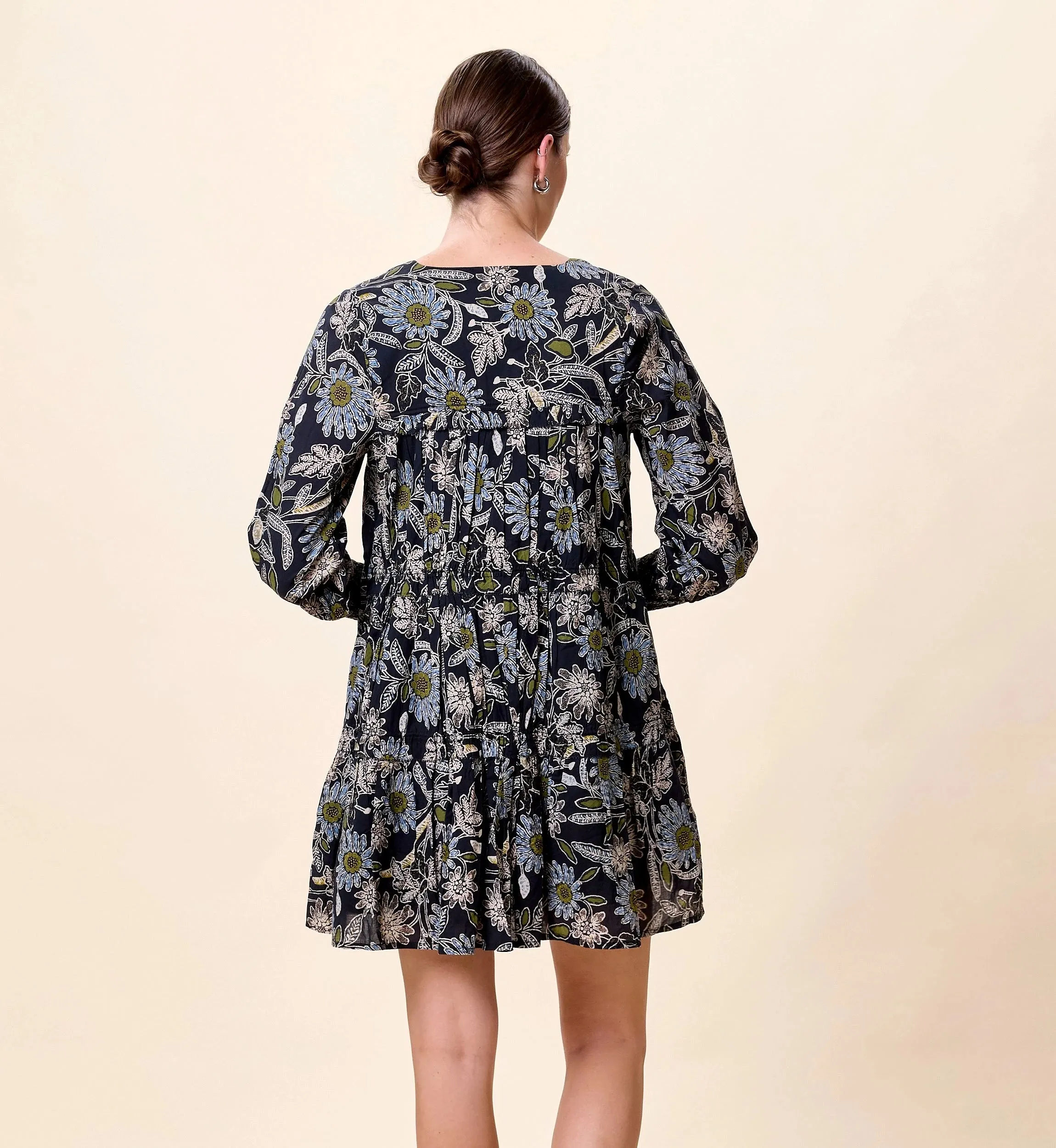Structured Fit Balanced Texture Raquel Mini Dress | Dark Magnolia