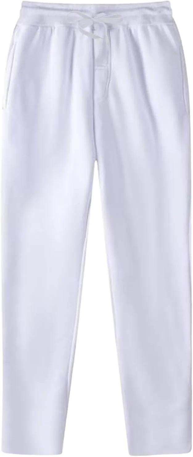 Work Pants for Men Men's Casual Pants Big and Tall Hip Hop Pants Casual Solid Color Track Cuff Lace Up Workout