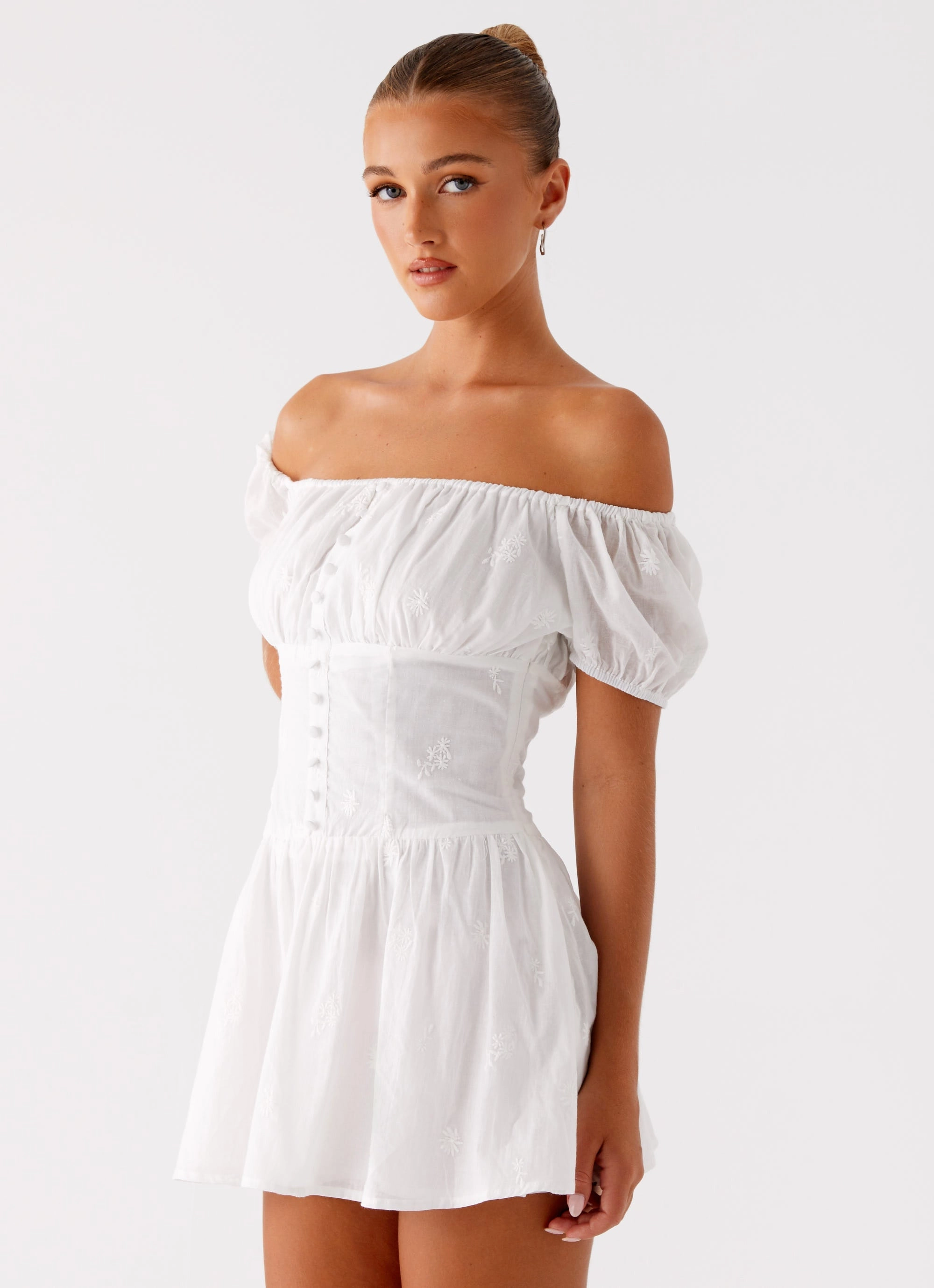 Confident Touch Anthem Mini Dress - Ivory