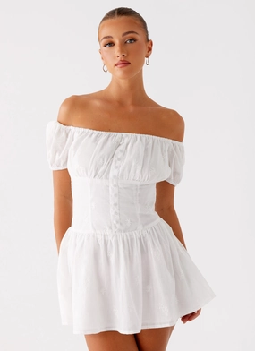 Work or Play Anthem Mini Dress - Ivory Vacation Outfit Fit Base Anthem Mini Dress - Ivory