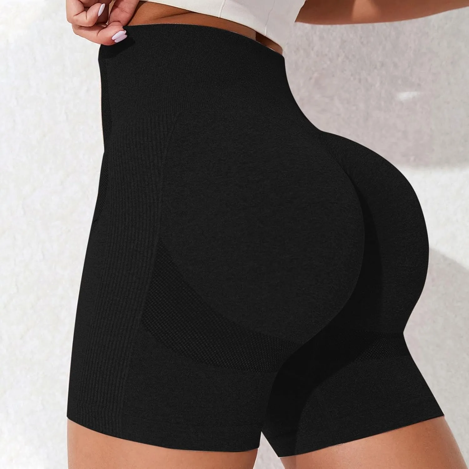 Workout Shorts For Women High Waisted Seamless Booty Shorts Activewear Workout Seamless Scrunch Butt Lifting Pant