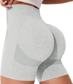 Workout Shorts For Women High Waisted Seamless Booty Shorts Activewear Workout Seamless Scrunch Butt Lifting Pant