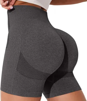 Workout Shorts For Women High Waisted Seamless Booty Shorts Activewear Workout Seamless Scrunch Butt Lifting Pant