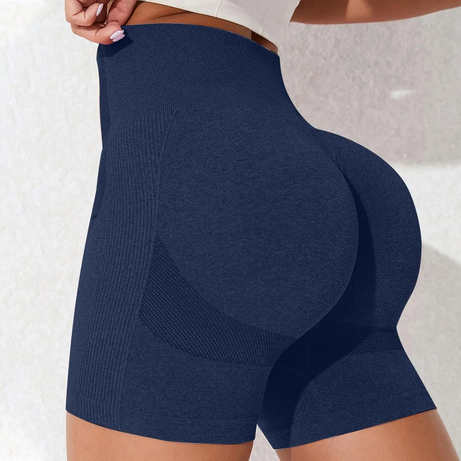 Workout Shorts For Women High Waisted Seamless Booty Shorts Activewear Workout Seamless Scrunch Butt Lifting Pant