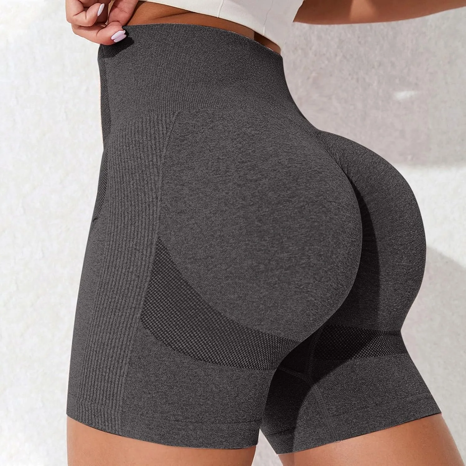 Workout Shorts For Women High Waisted Seamless Booty Shorts Activewear Workout Seamless Scrunch Butt Lifting Pant