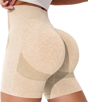 Workout Shorts For Women High Waisted Seamless Booty Shorts Activewear Workout Seamless Scrunch Butt Lifting Pant