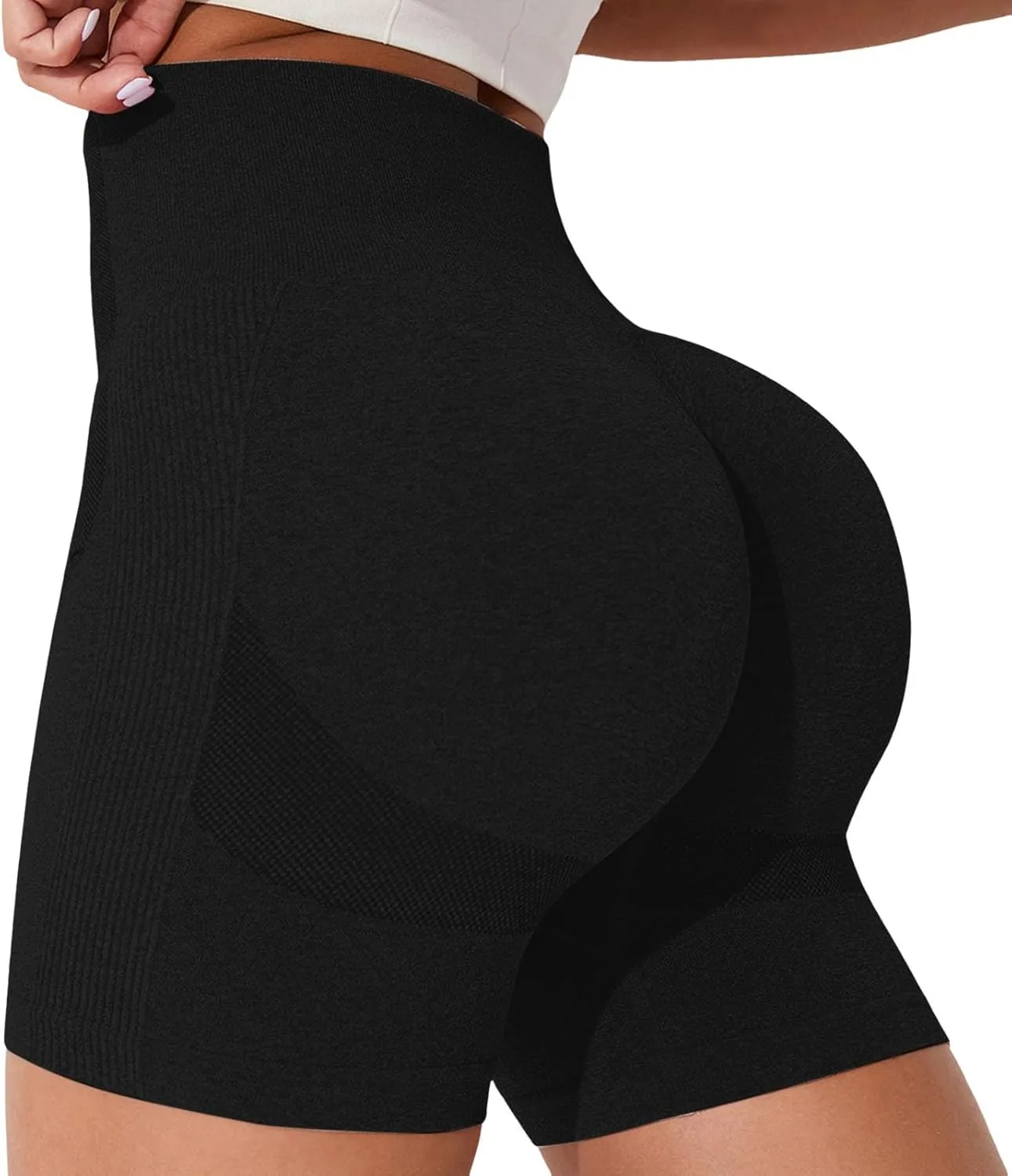 Workout Shorts For Women High Waisted Seamless Booty Shorts Activewear Workout Seamless Scrunch Butt Lifting Pant
