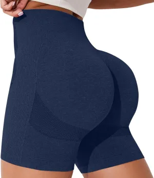 Workout Shorts For Women High Waisted Seamless Booty Shorts Activewear Workout Seamless Scrunch Butt Lifting Pant
