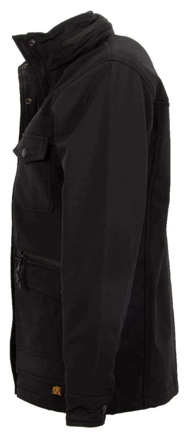 Weather Friendly STS Ranchwear Womens Brazos II Black Polyester Softshell Jacket