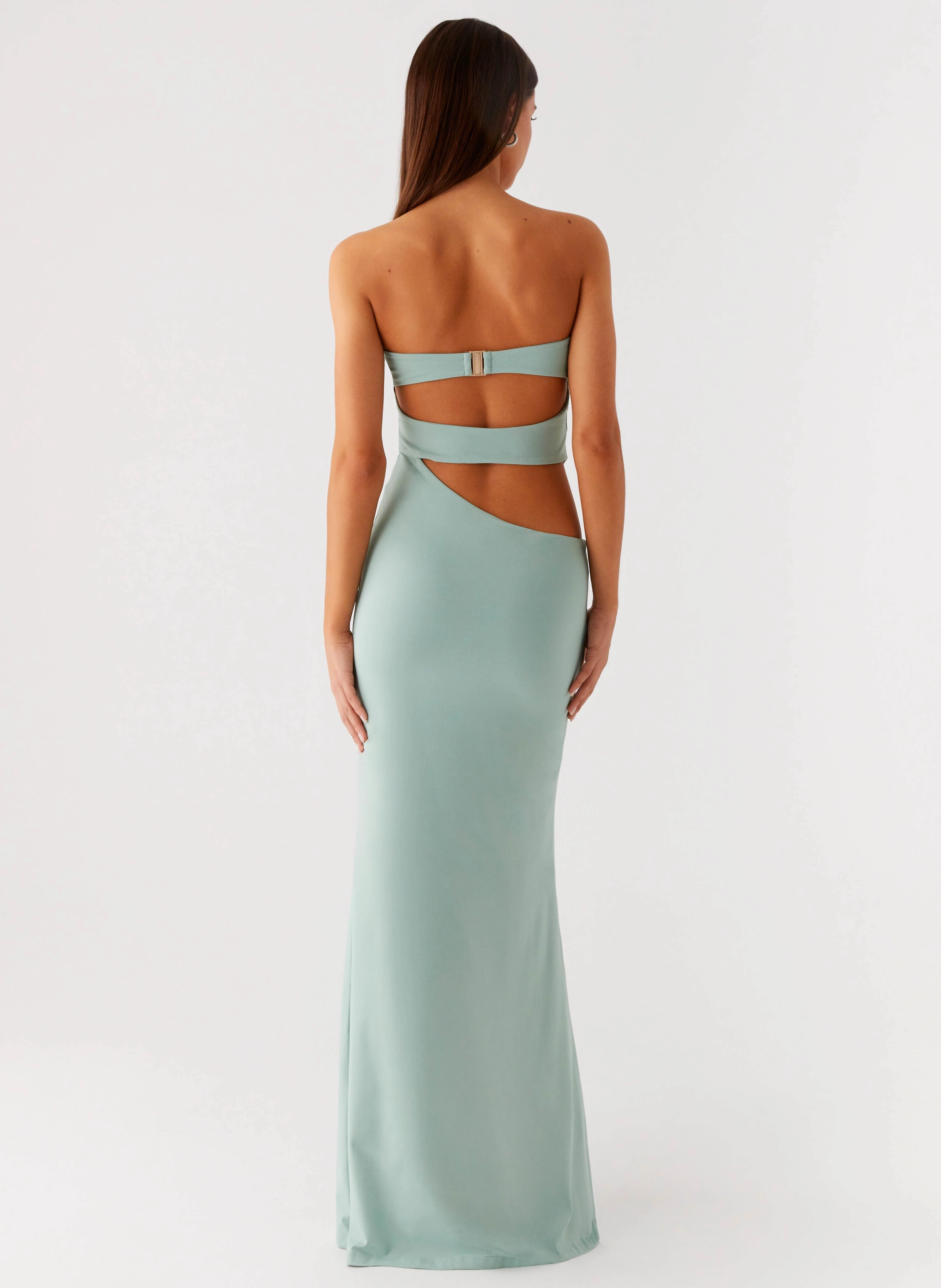 Flowy Cut Laurella Maxi Dress - Sage
