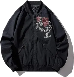XYXIONGMAO Japanese Dragon Men'S Hip-Hop Clothing Oversized Men Bomber Jacket Couple Streetwear Pilot Jacket