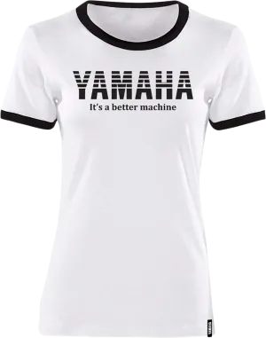 YAMAHA APPAREL Women's Yamaha Vintage T-Shirt - White/Black - Medium NP21S-L1793-M
