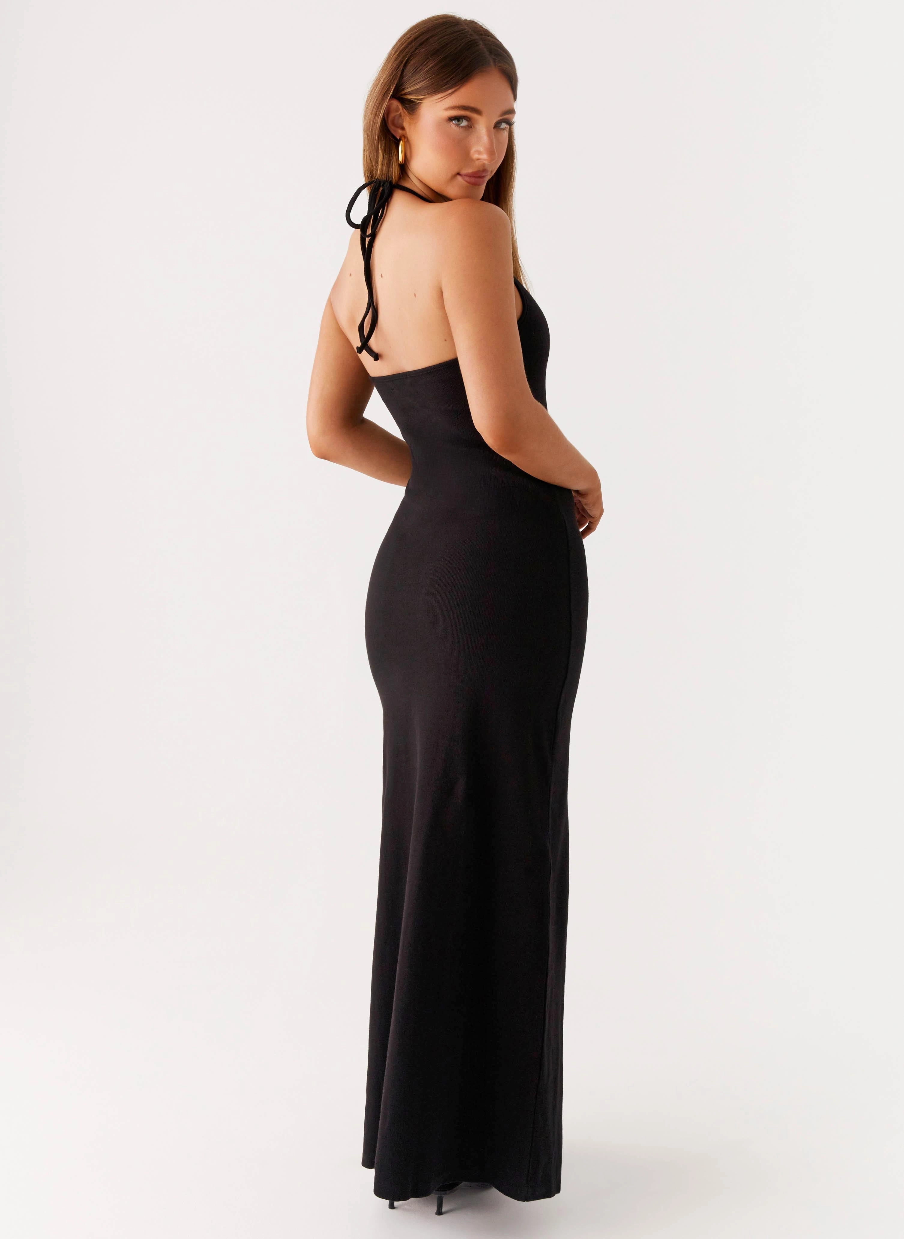 Spring Ready Yaselle Button Front Maxi Dress - Black