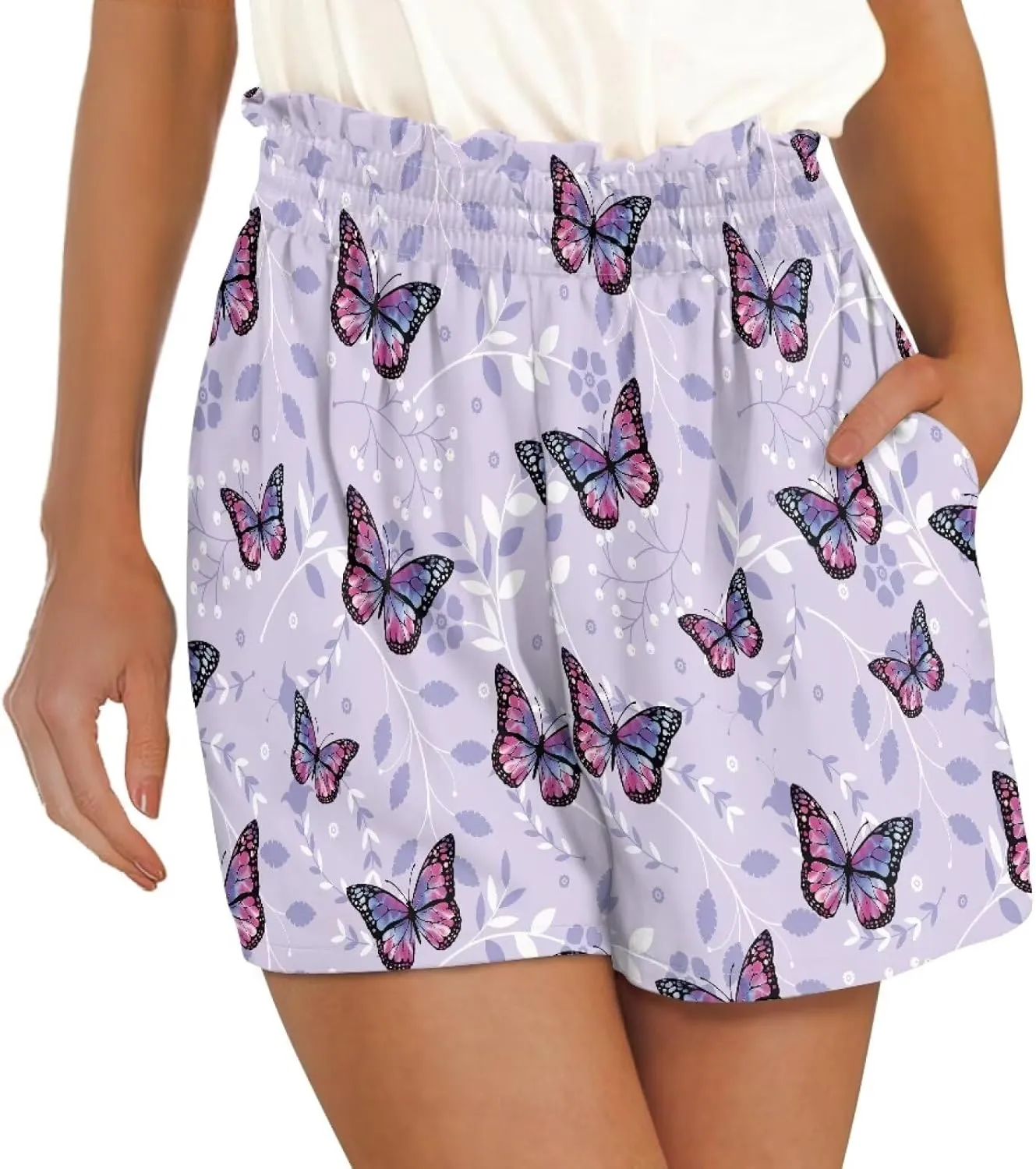 YEXIATODO Soft Comfy Activewear Lounge Shorts with Pockets for Women