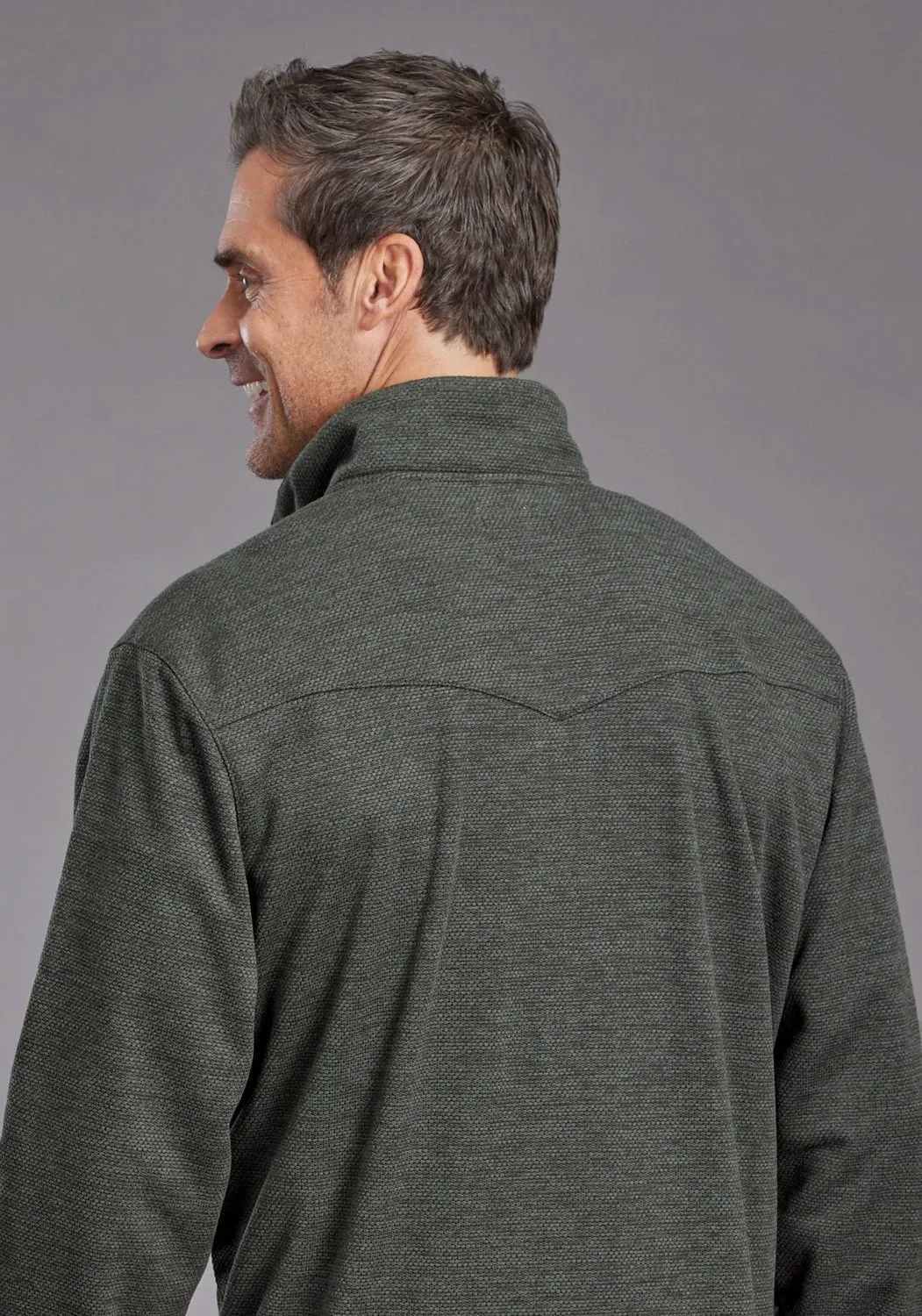 Stetson Mens Honeycomb Green 100% Polyester Pullover Sweater Networking Session