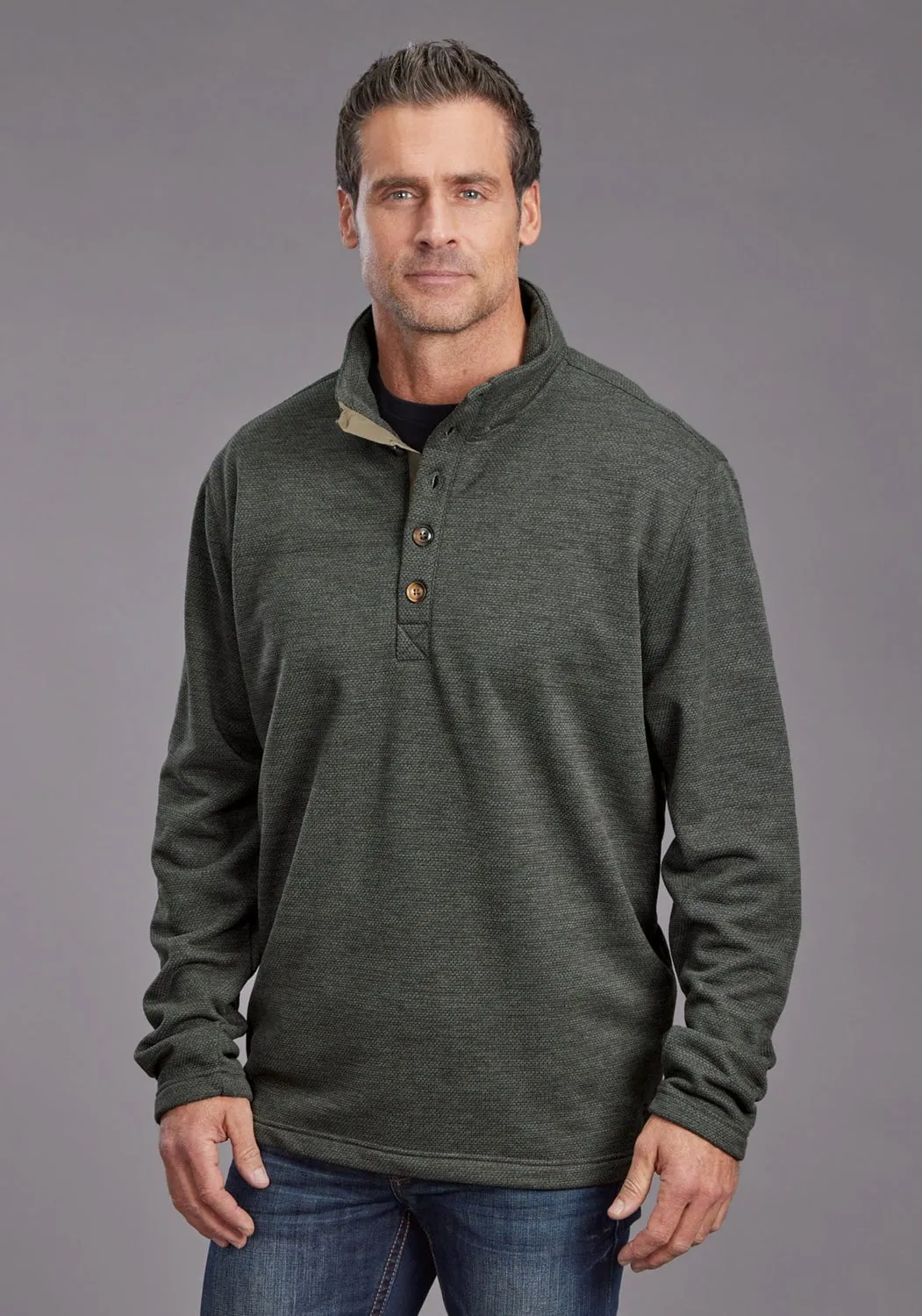Unisex Choice Workwear Approved Stetson Mens Honeycomb Green 100% Polyester Pullover Sweater