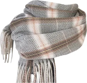 YOLAI Women Tassel Striped Plaid Scarf Fall Winter Warm Soft Large Blanket Scarf Comfortable Wrap Shawl Scarves