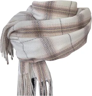 YOLAI Women Tassel Striped Plaid Scarf Fall Winter Warm Soft Large Blanket Scarf Comfortable Wrap Shawl Scarves