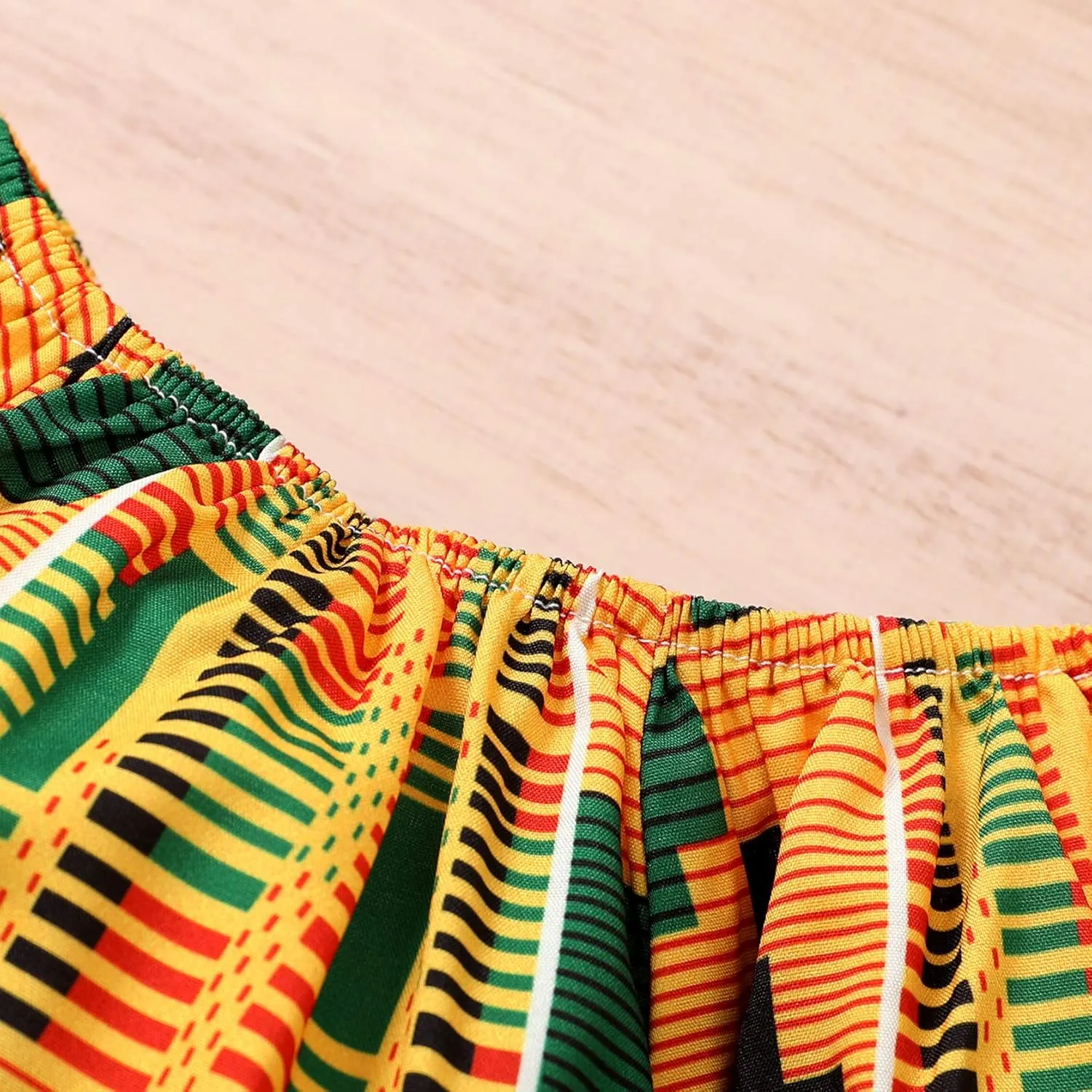 YOUNGER TREE African Baby Clothes Girl Dashiki Ankara Outfit Set