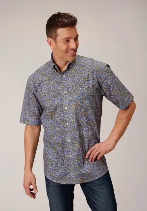 Youthful Energy Roper Mens Valley Paisley Brown 100% Cotton S/S Shirt Retro Vibe Comfort-First Roper Mens Valley Paisley Brown 100% Cotton S/S Shirt