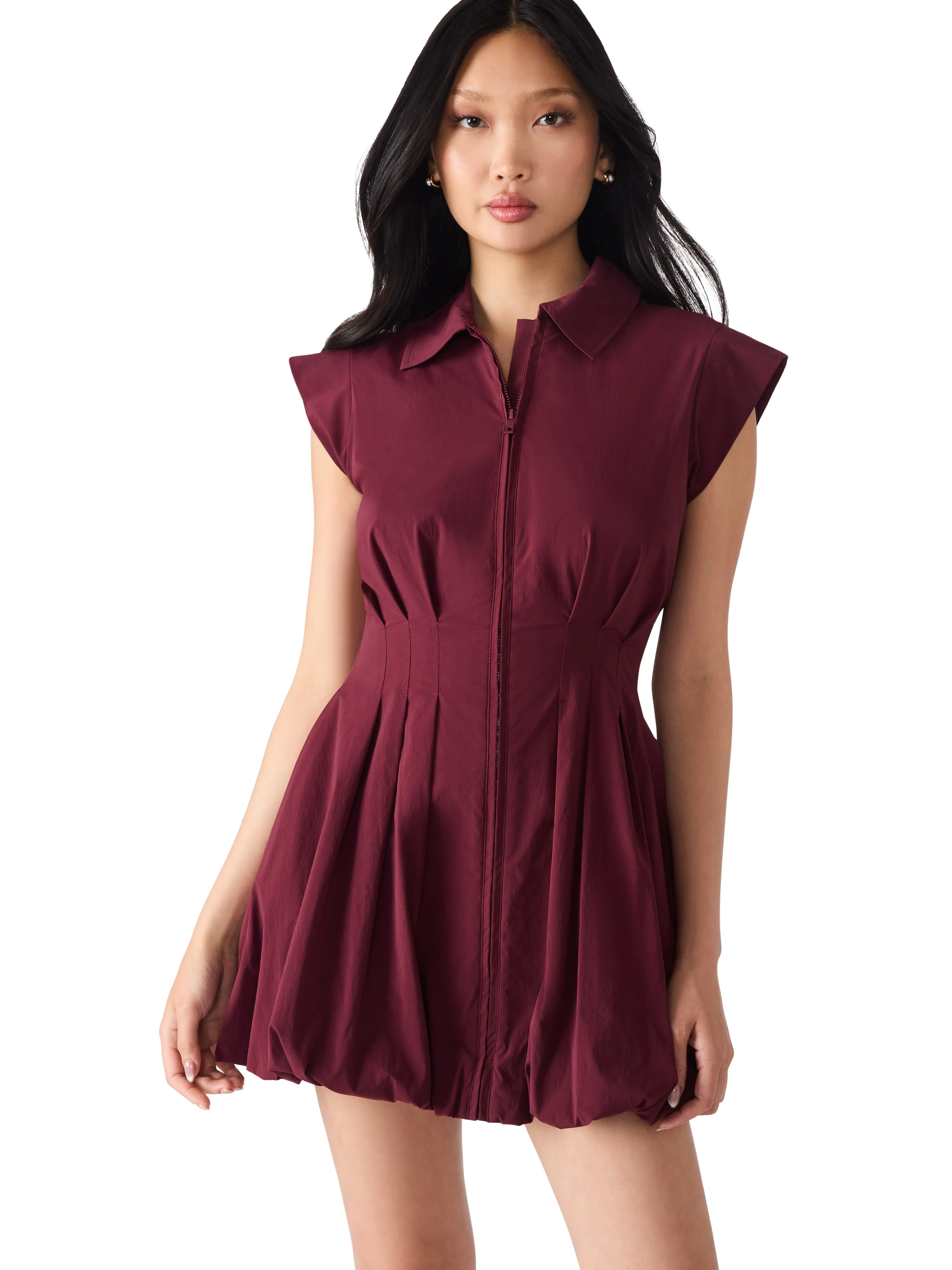 Dyanne Dress in Wine Velvet-Sleeve Everyday Movement