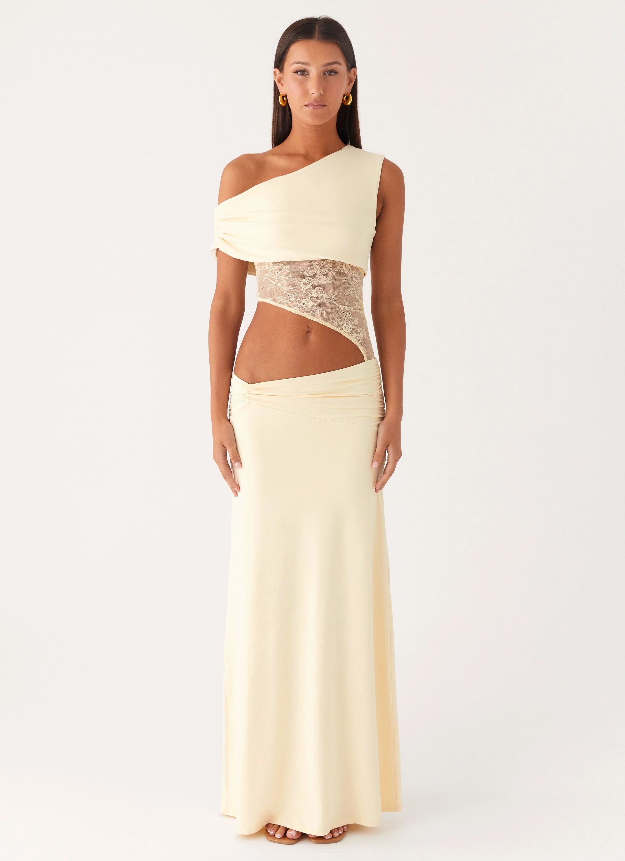 Love Motion Maxi Dress - Lemon Modern Silhouette