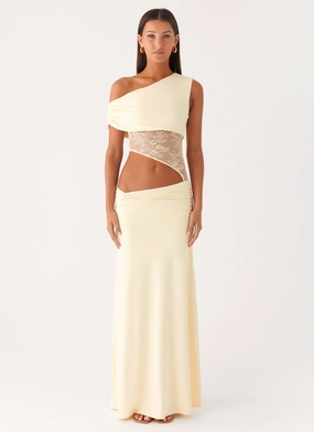 Love Motion Maxi Dress - Lemon Modern Silhouette