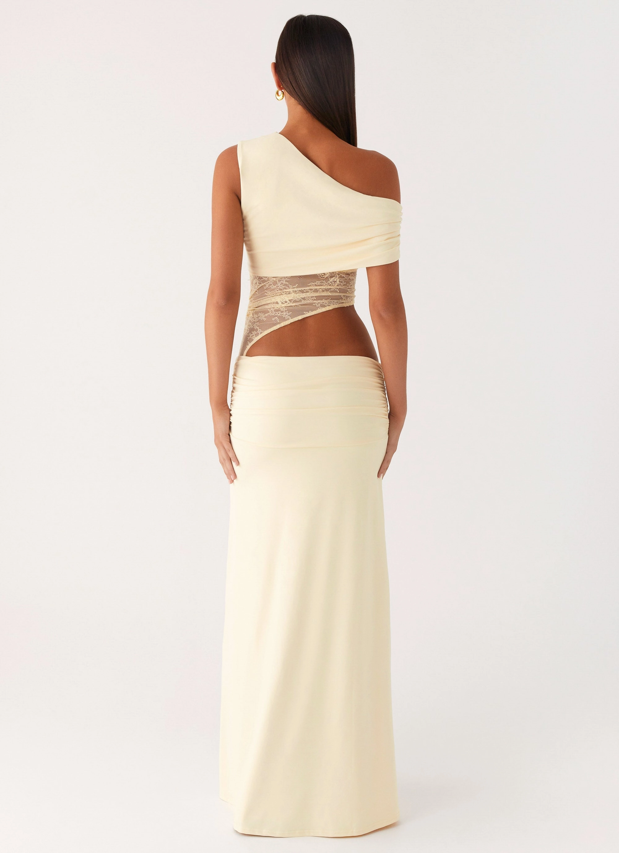Chic Direction Love Motion Maxi Dress - Lemon