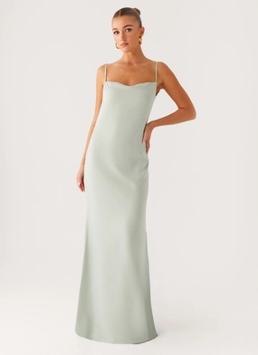 Yves Maxi Dress - Mint Comfort Style Look Vibrant Edge Minimal Mood Yves Maxi Dress - Mint