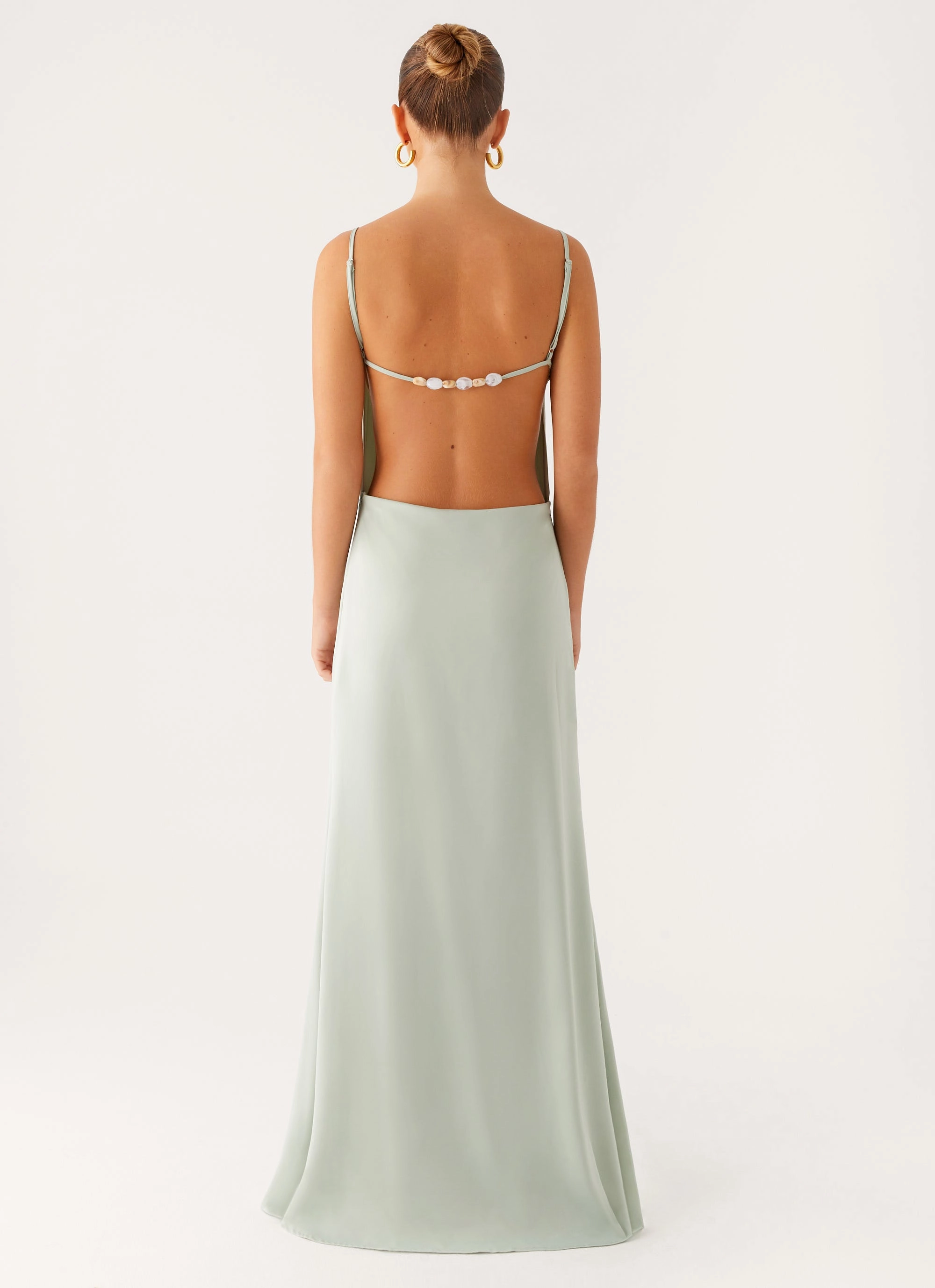 Yves Maxi Dress - Mint Office Smart Urban Light