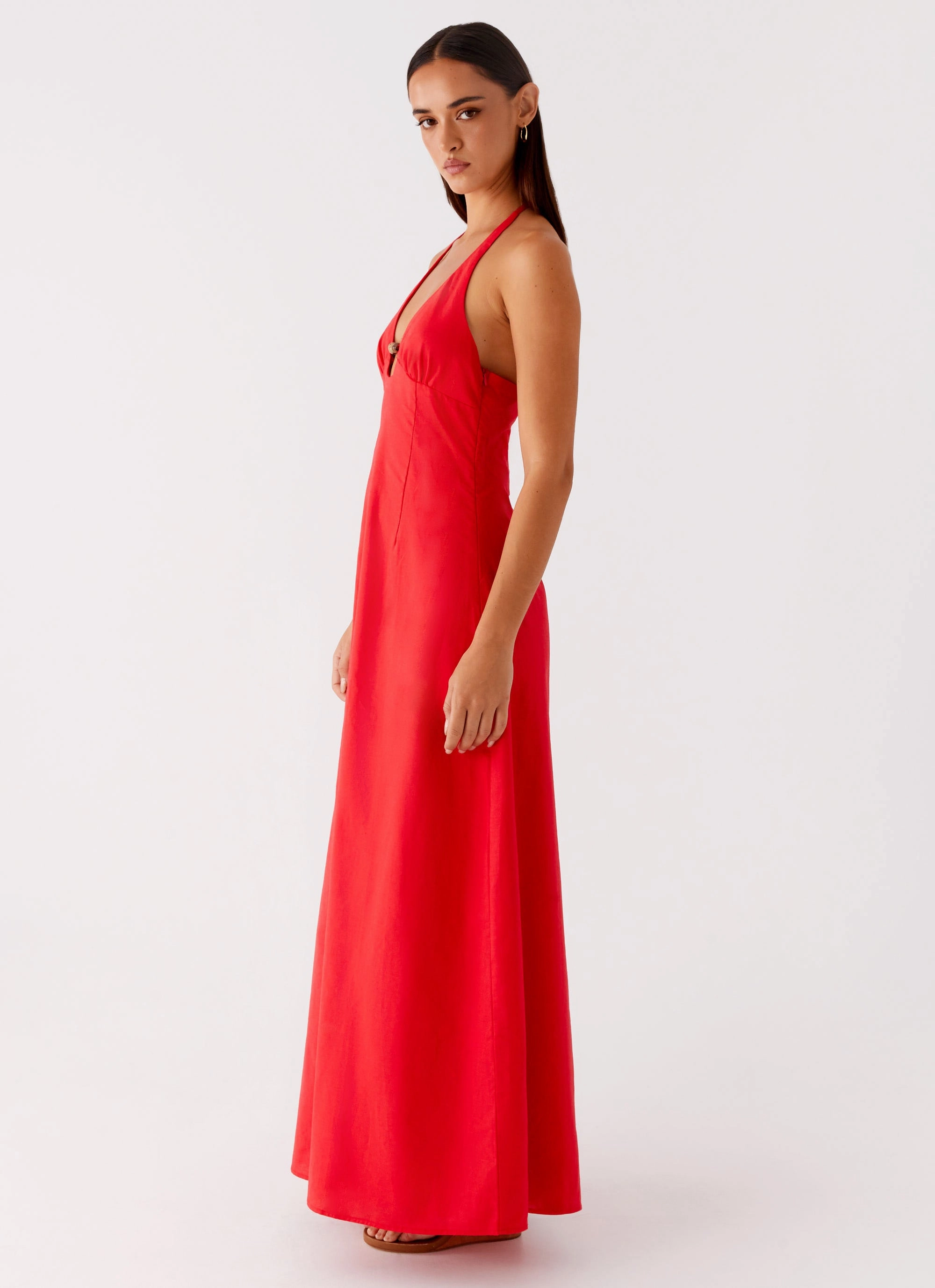 Stylish Silhouette Zana Maxi Dress - Red