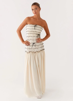 Zariah Maxi Dress - Ivory Couture designs Versatile Comfort Zariah Maxi Dress - Ivory