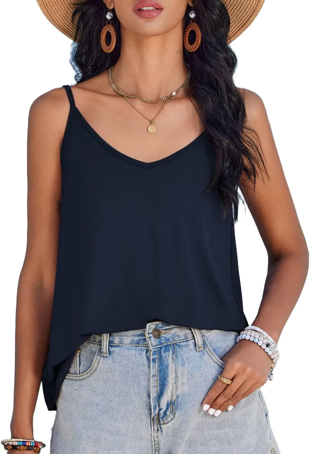 Zeagoo Tank Top V-Neck Sleeveless Summer Tops (DE Only)