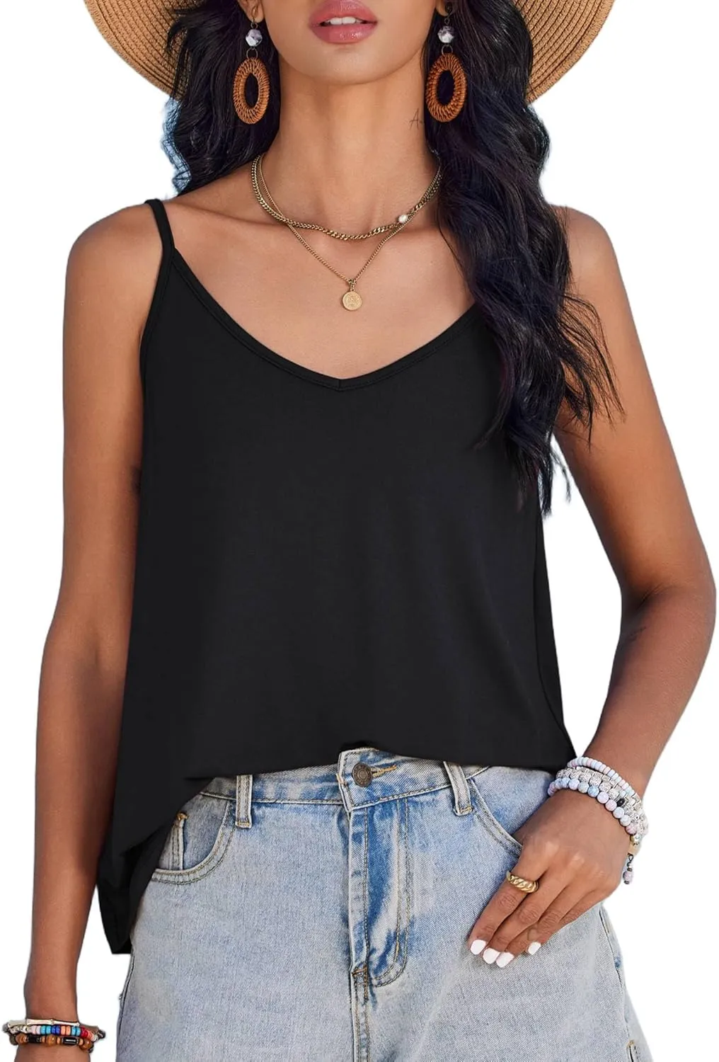 Zeagoo Tank Top V-Neck Sleeveless Summer Tops (DE Only)