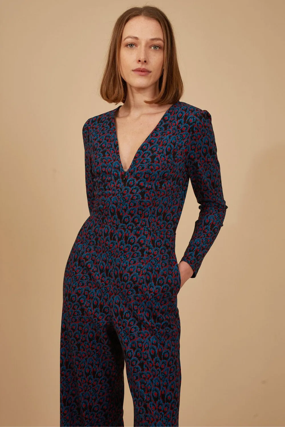 Zelda Jumpsuit in Blue Shape Retention