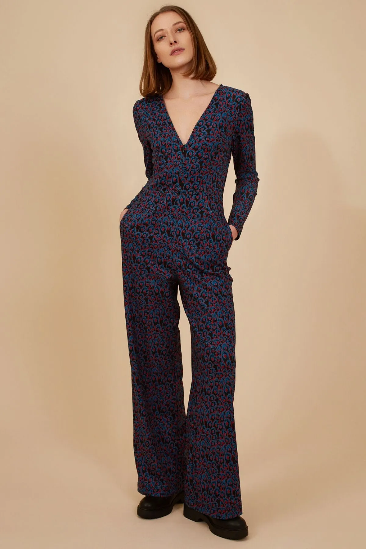Zelda Jumpsuit in Blue Shore Time