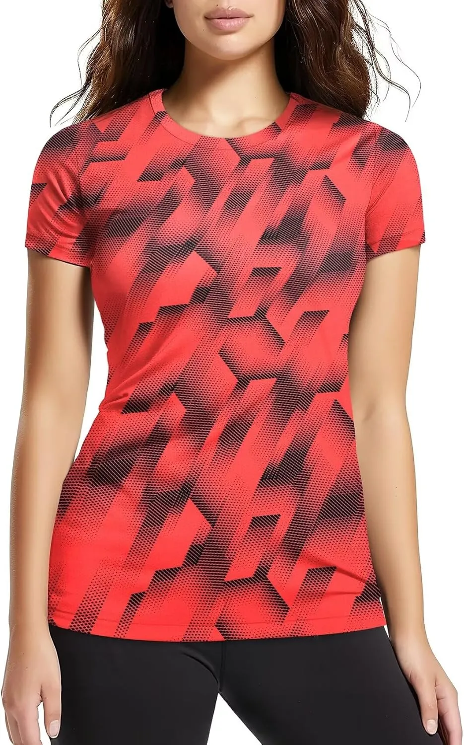 Zengjo Womens Workout Shirts Short Sleeve Quick Dry Athletic Running Yoga Exercise Tops Crewneck Activewear Tees Fitted