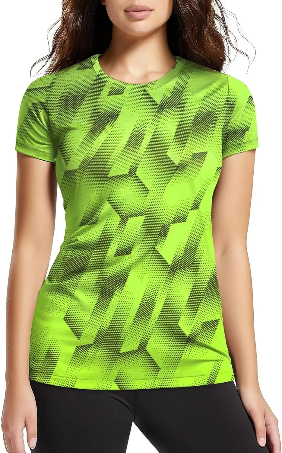 Zengjo Womens Workout Shirts Short Sleeve Quick Dry Athletic Running Yoga Exercise Tops Crewneck Activewear Tees Fitted