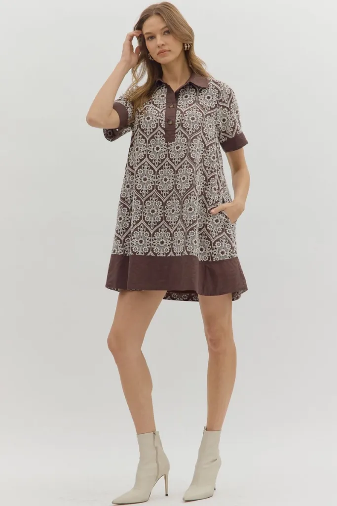 Smile Feel Silky Layer Elodie Crochet Detail Mini Dress