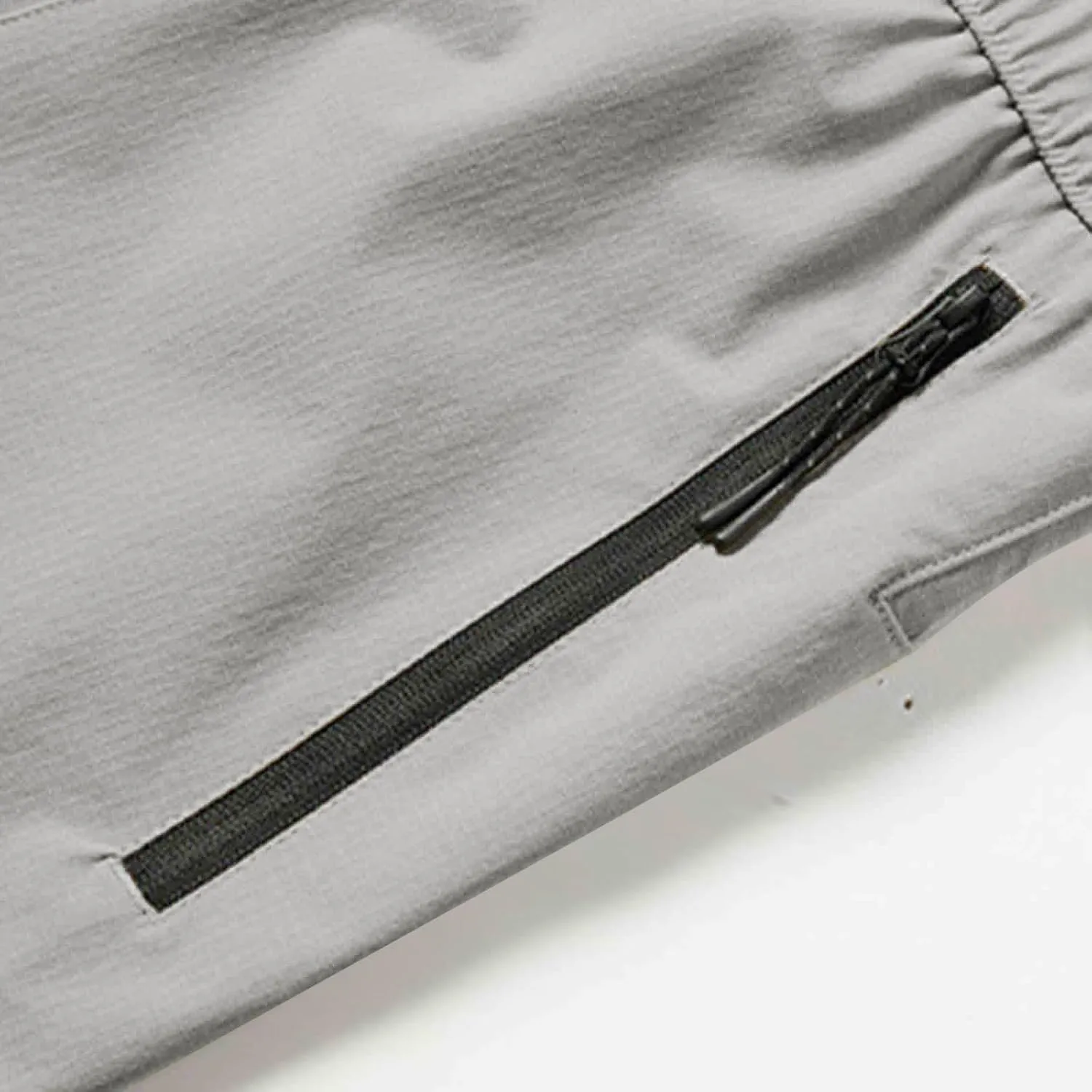 Zipper Pockets Shorts Men Summer Quick Dry Plus Size Casual Elastic Waist Trunks Athletic Workout Activewear